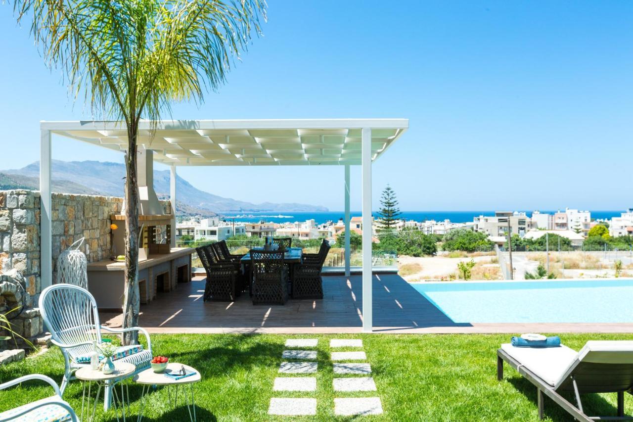 Villa Anemeli - Luxury Pool Villa With Gorgeous Seaview Kíssamos Екстериор снимка