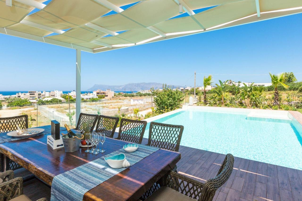 Villa Anemeli - Luxury Pool Villa With Gorgeous Seaview Kíssamos Екстериор снимка