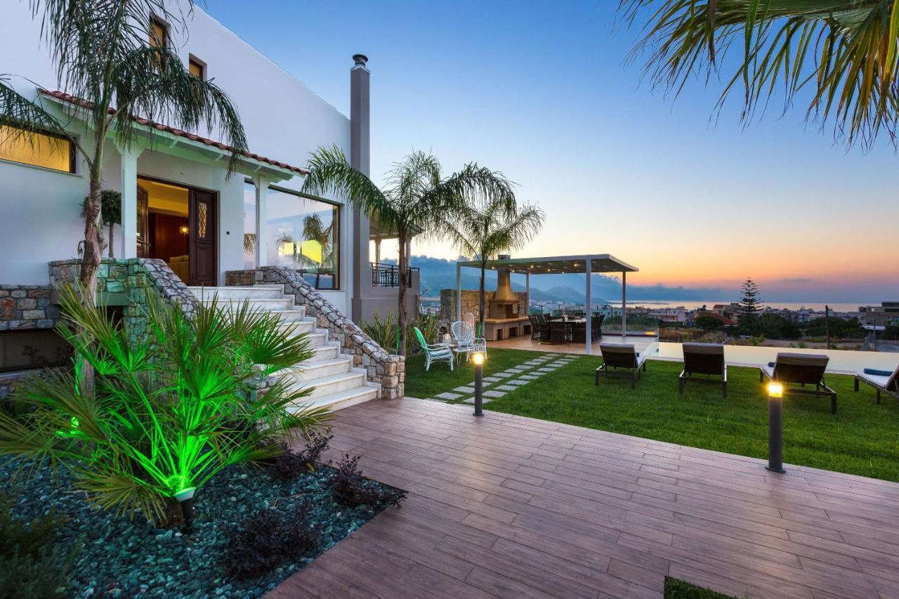 Villa Anemeli - Luxury Pool Villa With Gorgeous Seaview Kíssamos Екстериор снимка