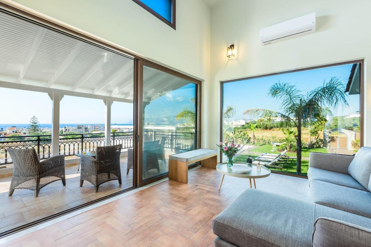 Villa Anemeli - Luxury Pool Villa With Gorgeous Seaview Kíssamos Екстериор снимка