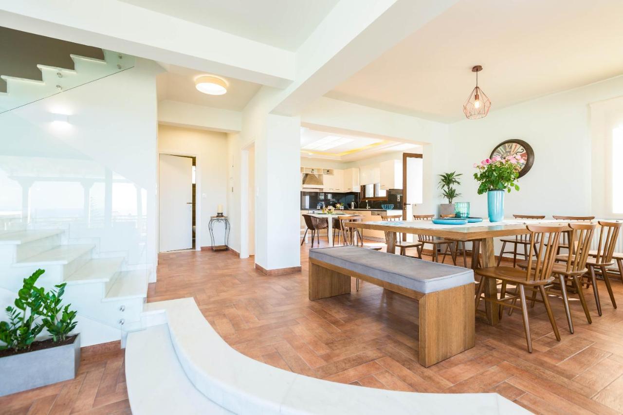 Villa Anemeli - Luxury Pool Villa With Gorgeous Seaview Kíssamos Екстериор снимка