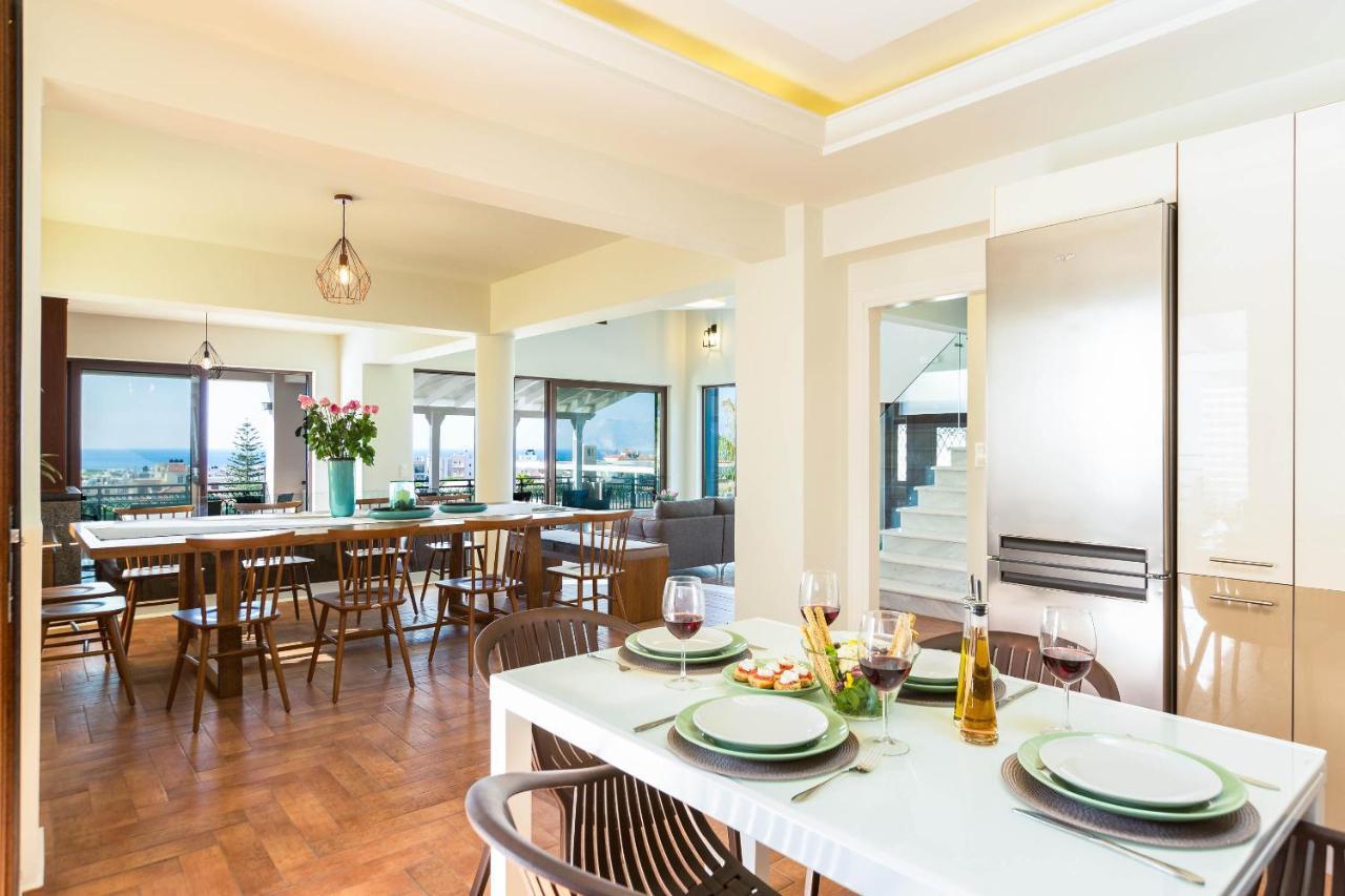 Villa Anemeli - Luxury Pool Villa With Gorgeous Seaview Kíssamos Екстериор снимка
