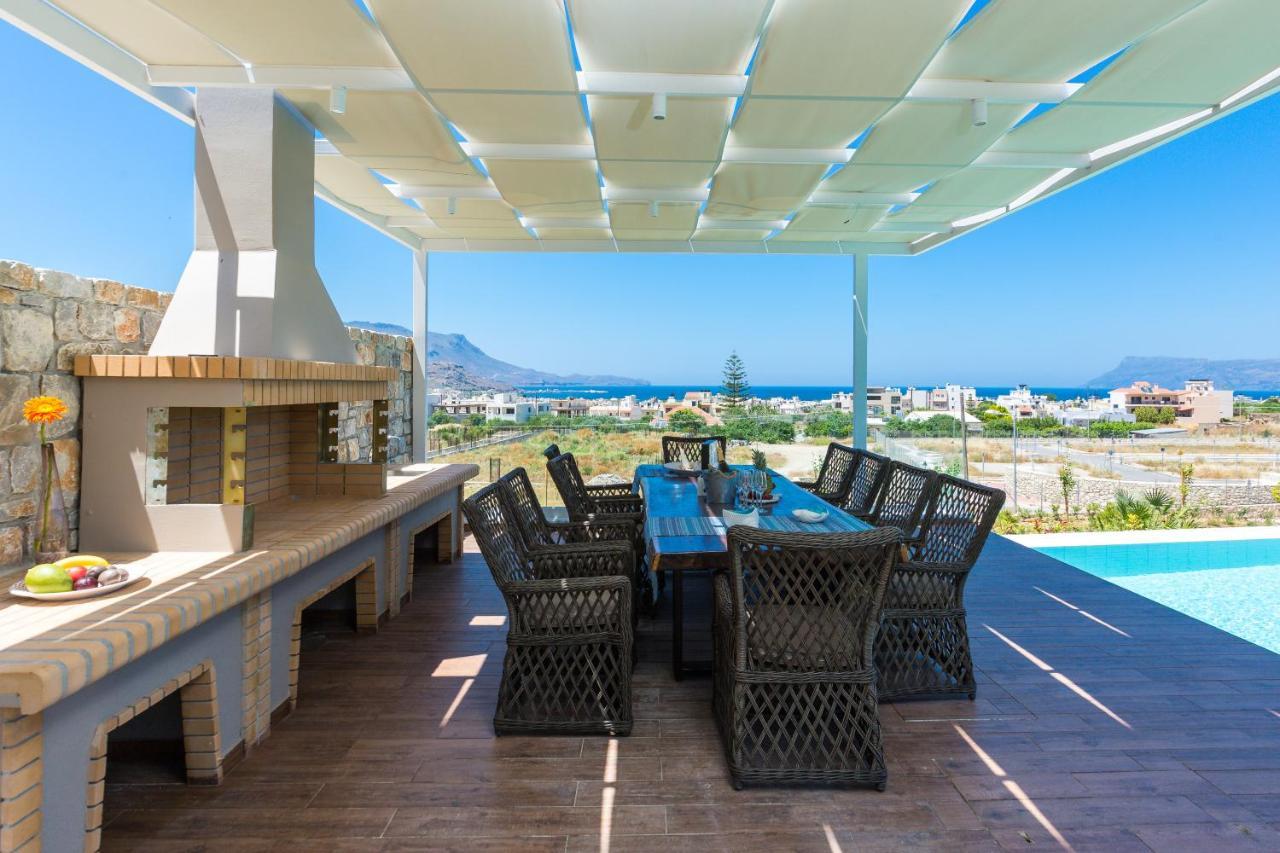 Villa Anemeli - Luxury Pool Villa With Gorgeous Seaview Kíssamos Екстериор снимка